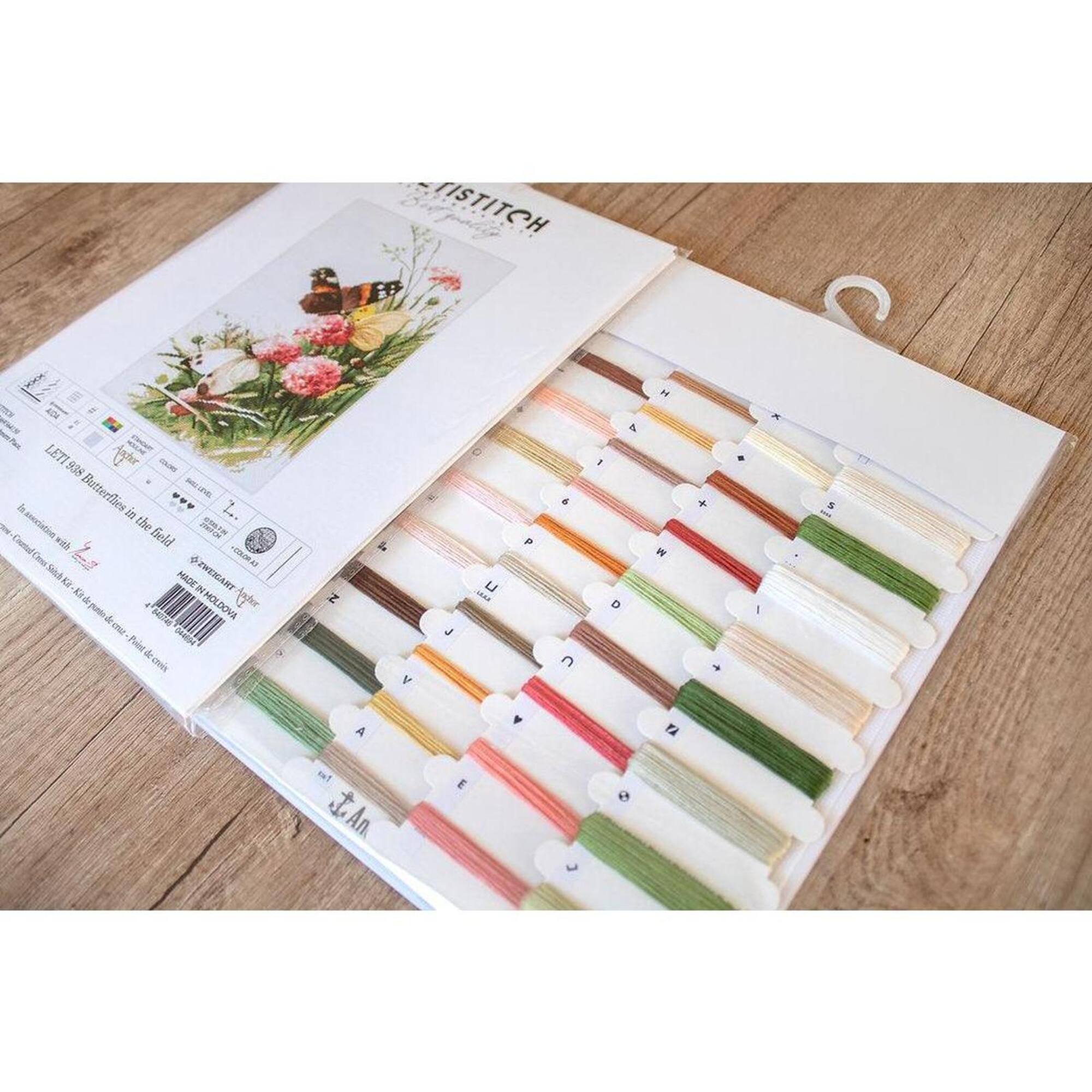 Letistitch Butterflies In The Field Counted Cross Stitch Kit